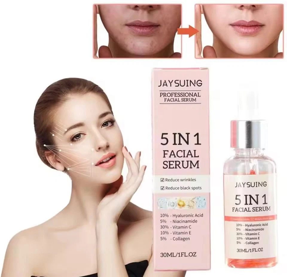 5 In 1 Fade lines Firming Face Serum Moisturizing brightning Vitamin C Skin Care - image 3 of 4