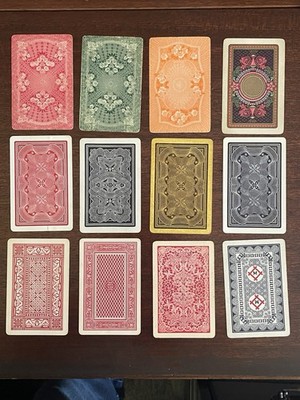 Lot 12 Antique Single Playing Cards c1920s Aristocrat Bee Bridge More