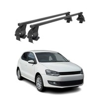 Menabo DachträGer GrundtäGer FüR VW Polo 2009-2017 3TüR 50Kg Stahl Schwarz 2 Tlg