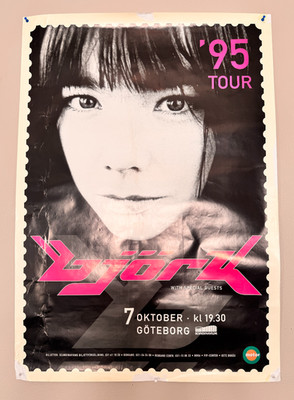 BJORK - Vintage 1995 Concert poster 10/7/95 Goteborg Sweden 27.5