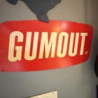 Gumout Advertising Sign Red White Gas & Oil Collectible Metal Vintage