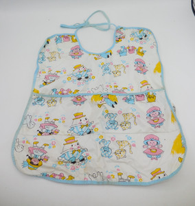 Vintage Gerber Baby Toddler Bib with Pocket Tie Closure Pocket