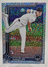 2025 Topps Series 1 Celebration #309 Adam Mazur RC Rookie Confetti Foil Marlins