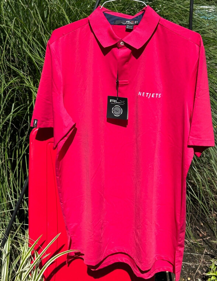 RLX Ralph Lauren Golf Performance Netjets Poly Polo Shirt Berry XL Open NEW eBay