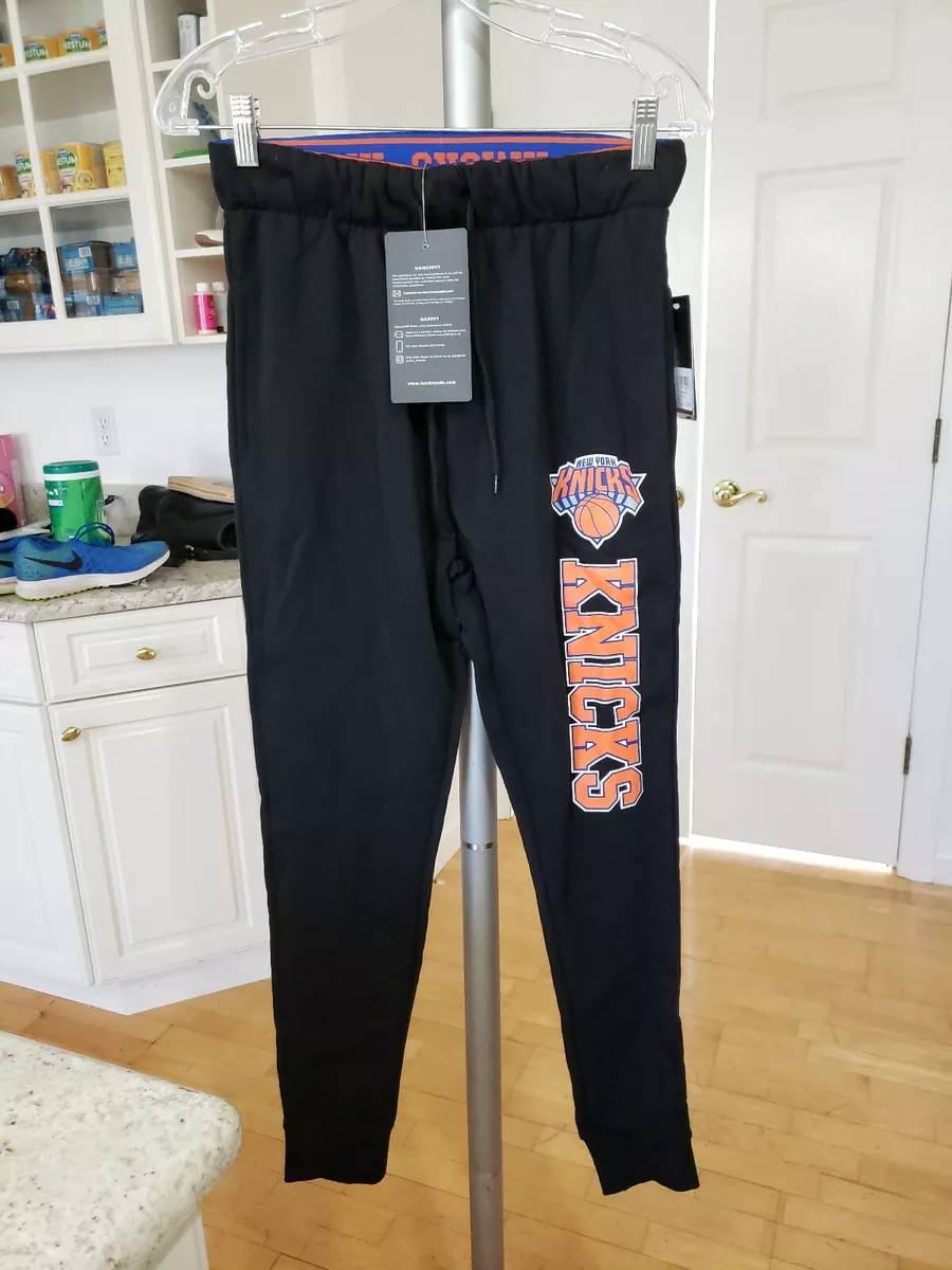 NWT UNK NBA Black New York Knicks Cotton Fleece Jogger Sweatpants ~ Unisex  Sz S