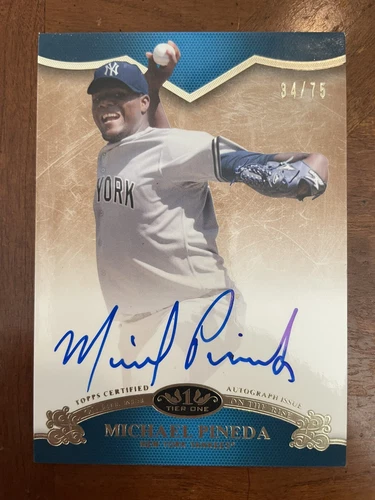 Michael Pineda 2012 Topps Tier One On The Rise Auto #MP Yankees /75