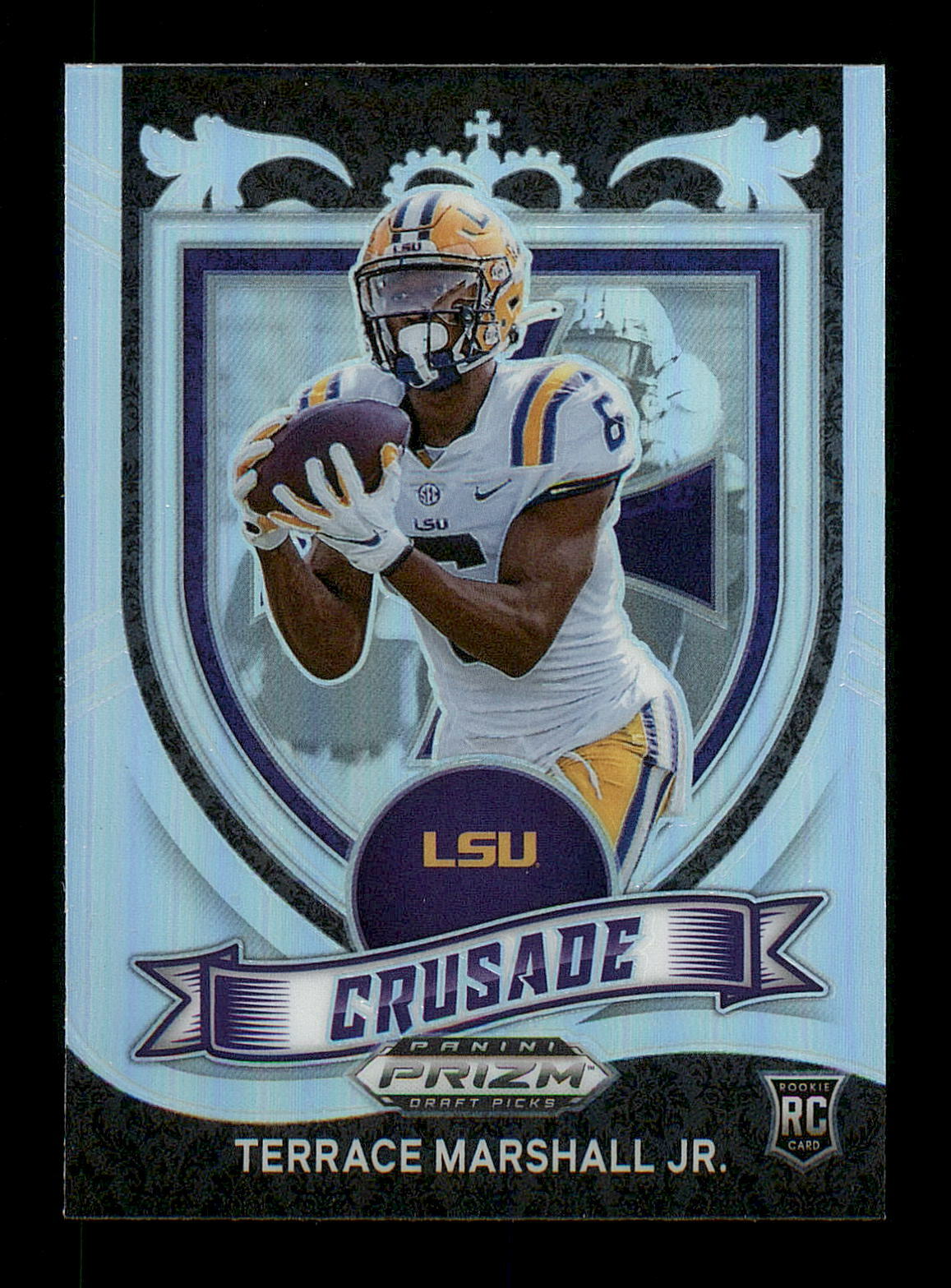 2021 PANINI PRIZM DRAFT PICKS TERRACE MARSHALL JR. ROOKIE CRUSADE SILVER PRIZM