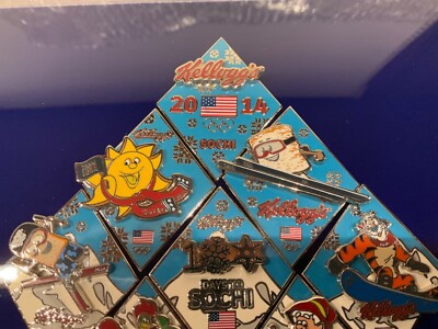 2014 SOCHI Olympics Pins Kellogg's Olympic Sponsor Pin Framed
