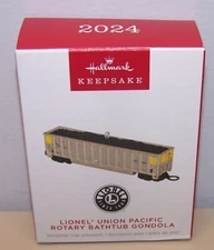 2024 Hallmark Keepsake Ornament Lionel Union Pacific Rotary Bathtub Gondola