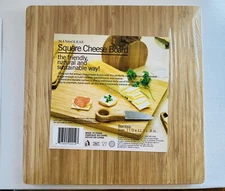 Bamboo Square Cheese Board Mangoleaf  Cheese & Meat Serving Tray 11” X 11 (J14)