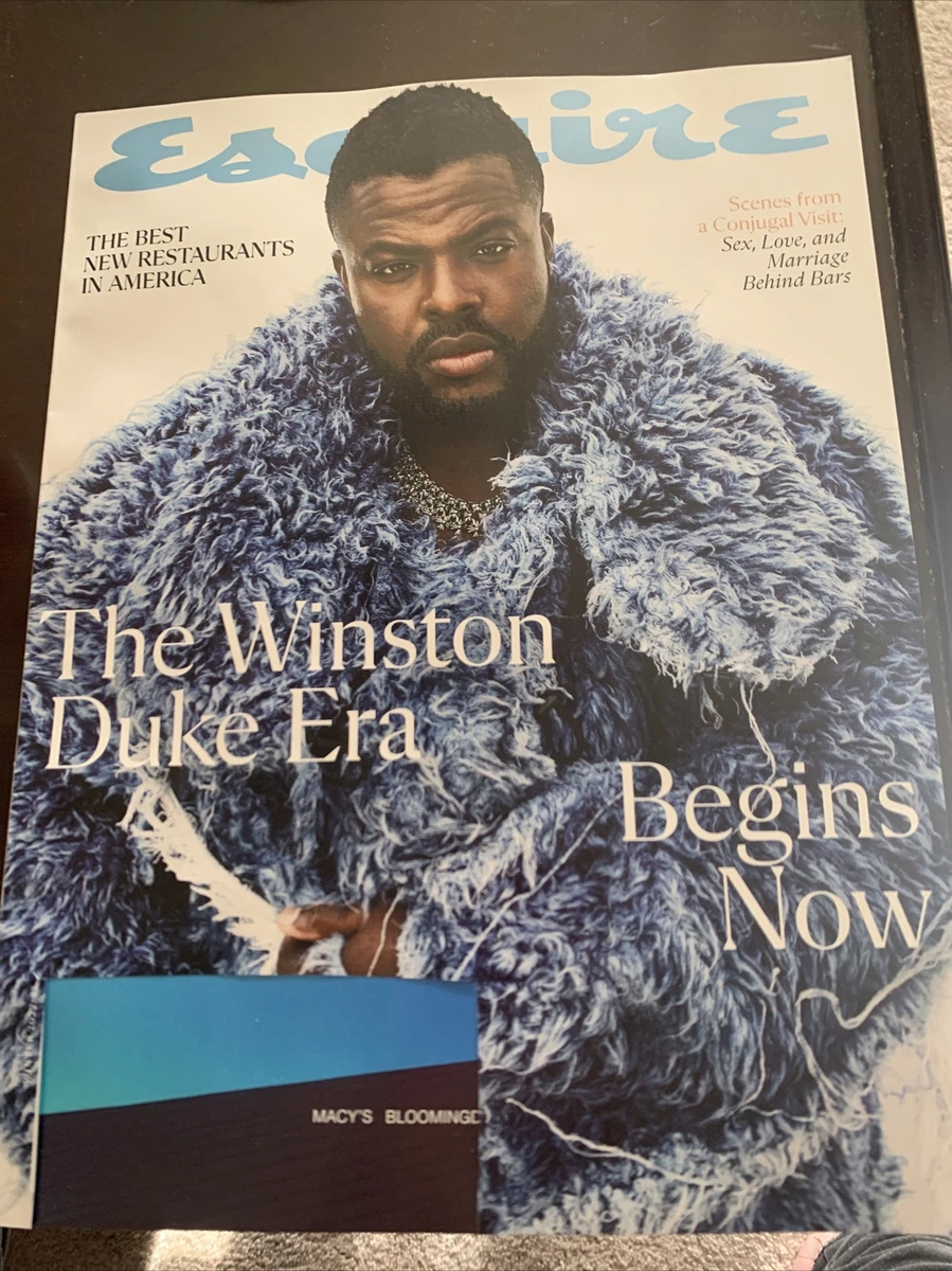 Esquire MAGAZINE Winter 2022 2023 ISSUE Label Cut Out Winston Duke Cover |  eBay
