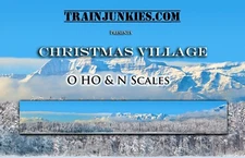 TrainJunkies Christmas Village Model Railroad Backdrop
