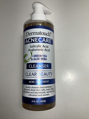 DERMATOUCH ACNECARE SALICYLIC ACID HYALURONIC ACID GREENTEA&ALOE CLEANSER 8FLOZ