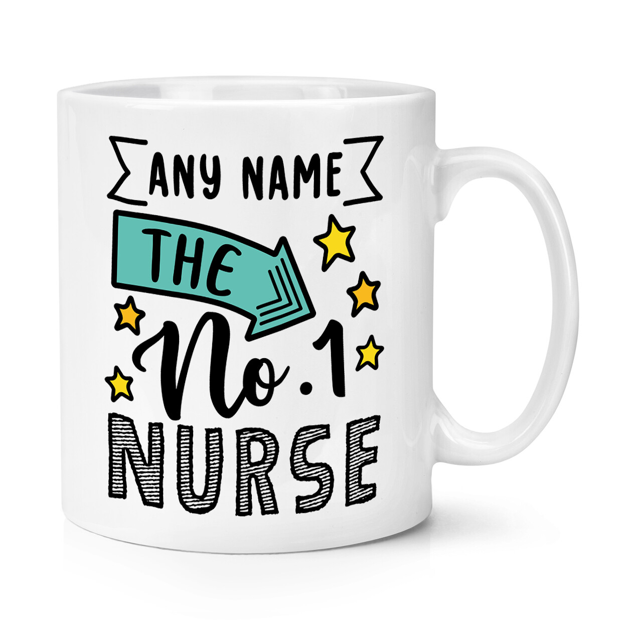 Personalised No.1 Nurse 10oz Mug Cup Worlds Best Awesome Thank You