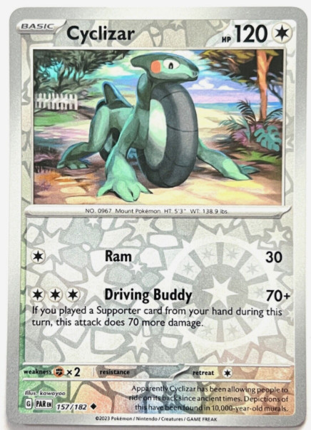 Cyclizar 157/182 - Reverse Holo - Pokemon - Paradox Rift - NM/M