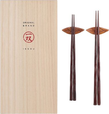 Wakasa Nuri Japanisch Lackiert Stäbchen Und Hashioki Set Quince Tree Yuzuriha