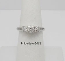 1CT Natural Diamond Anniversary Engagement Wedding Bridal Ring 14K White Gold