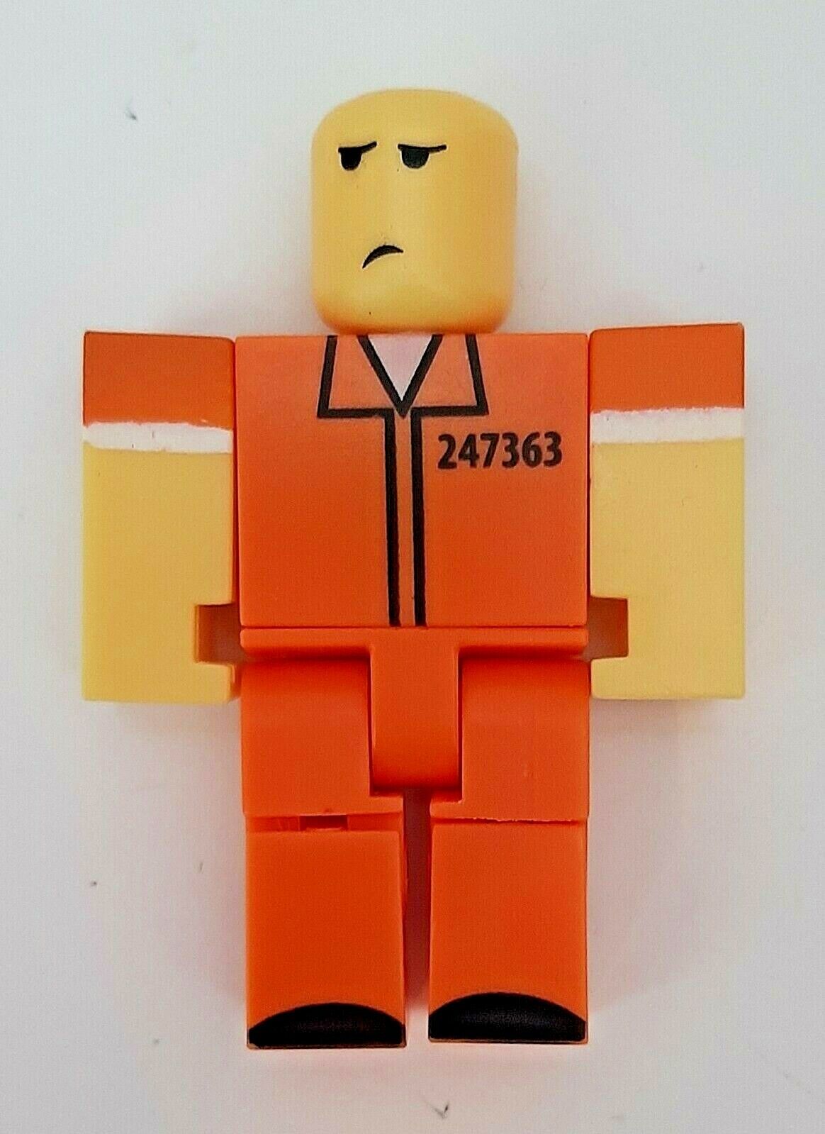 ROBLOX Prison Life Inmate Action Figure-Yellow & Orange 2.5 Tall