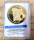 40mm 1797 Turban Head Gold Eagle Fantasy Coin 24k Layered
