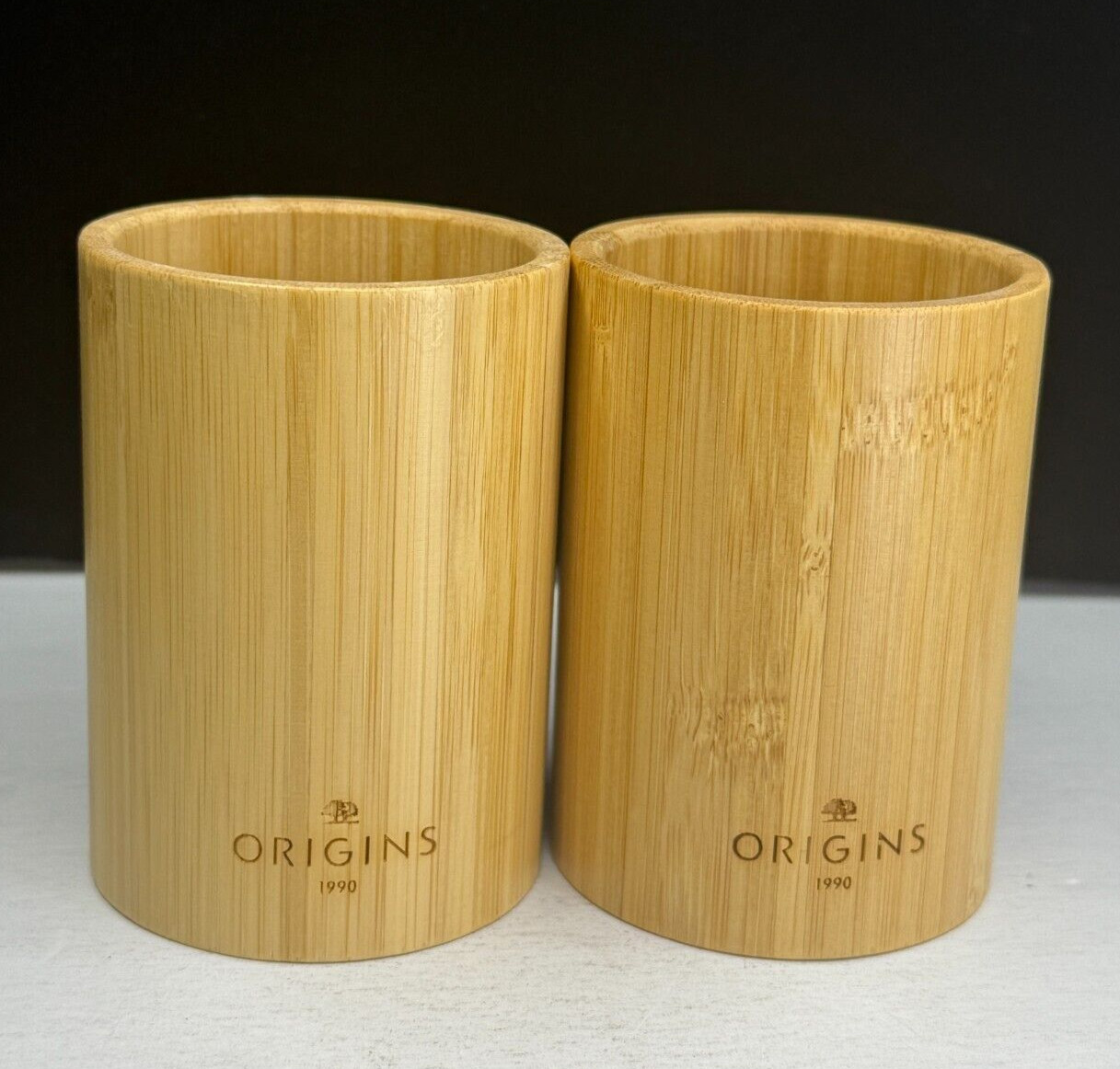 Origins Cup Natural Pure Bamboo / Wooden (LOT OF 2)  NEW HOLIDAY SALE