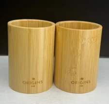 Origins Cup Natural Pure Bamboo / Wooden (LOT OF 2)  NEW HOLIDAY SALE
