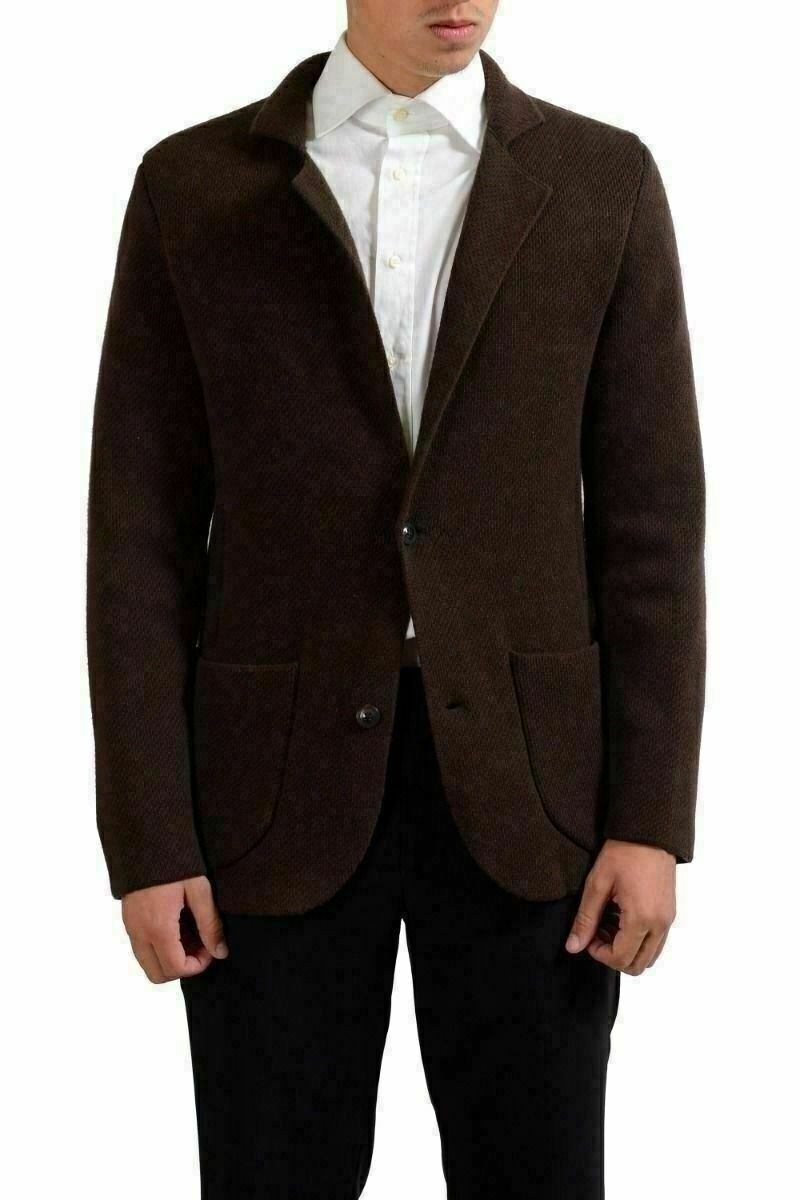 Мужской шерстяной кашемировый коричневый блейзер на двух пуговицах Versace Спортивное пальто US 38 IT 48 168790₽