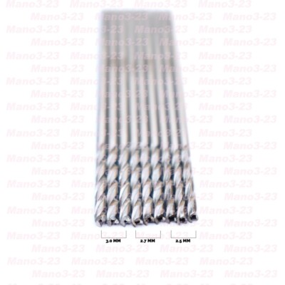 Cannulated Drill bit 2.5mm, 2.7mm, 3.0mm Set of 9 PCs Orthopedic Instruments
