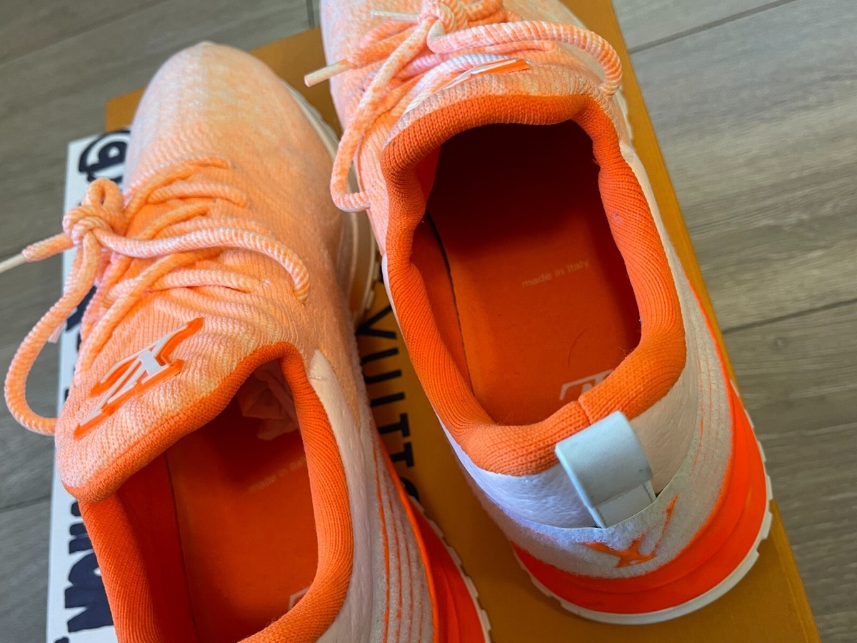 Louis Vuitton Zapatillas técnicas de punto VNR 
Size 42 EEU  COLOR ORANGE Louis Vuitton Trainer Monogram Denim Orange Men main image 4