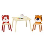 Kids Activity Play Table and 2 Chairs Set Toddler Boys & Girls Daycare Wood Desk