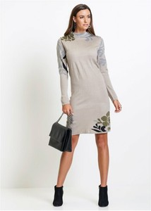 taupe jumper dress