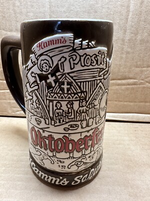 VINTAGE 1973 HAMM S SALUTES OKTOBERFEST STEIN COLLECTIBLE