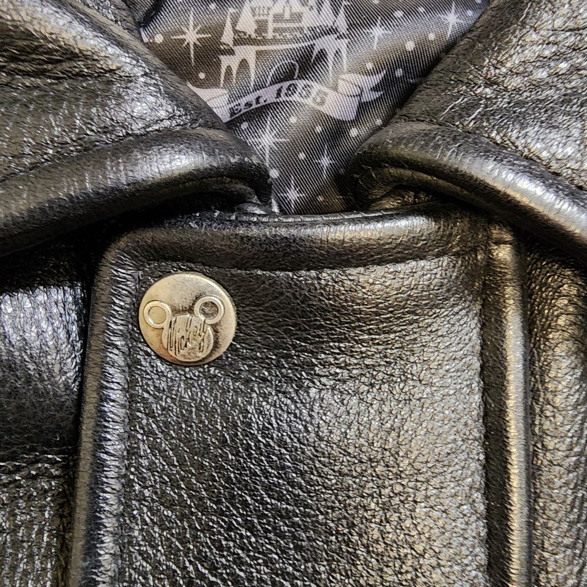 Disneyland 50th Anniversary Leather Jacket Medium Bomber