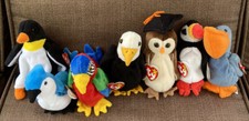 Ty Beanie Babies ASSORTED BIRDS Lot Of 7 All Have Attached Tags  84 