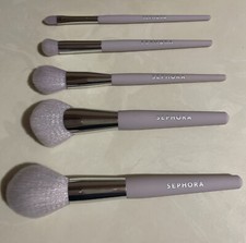 Sephora Collection Skin Perfecting Brush Set 5 pc Lilac/Pink Brand New