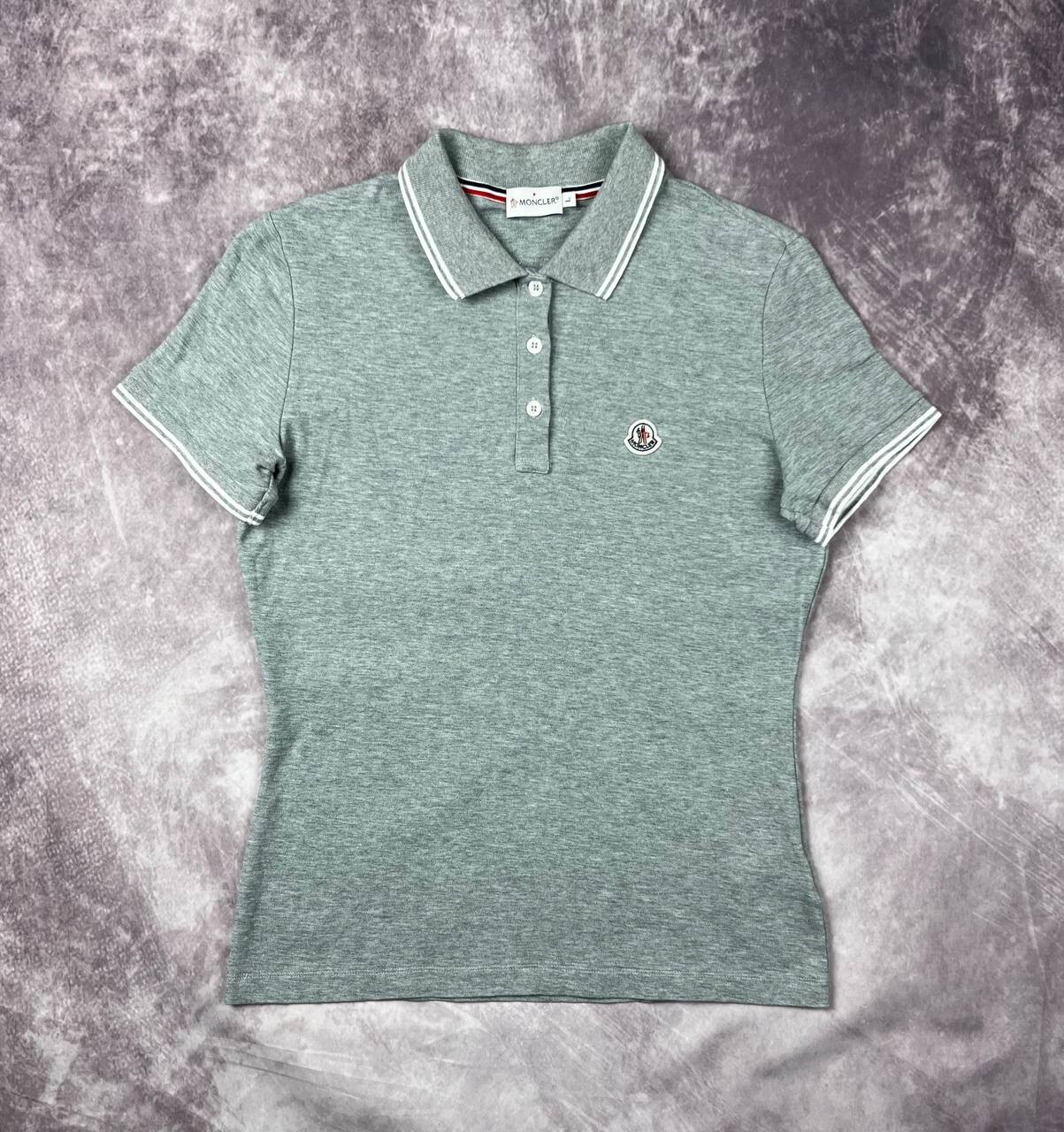 Moncler Short Sleeve Cotton Polo Shirt for Women Size L