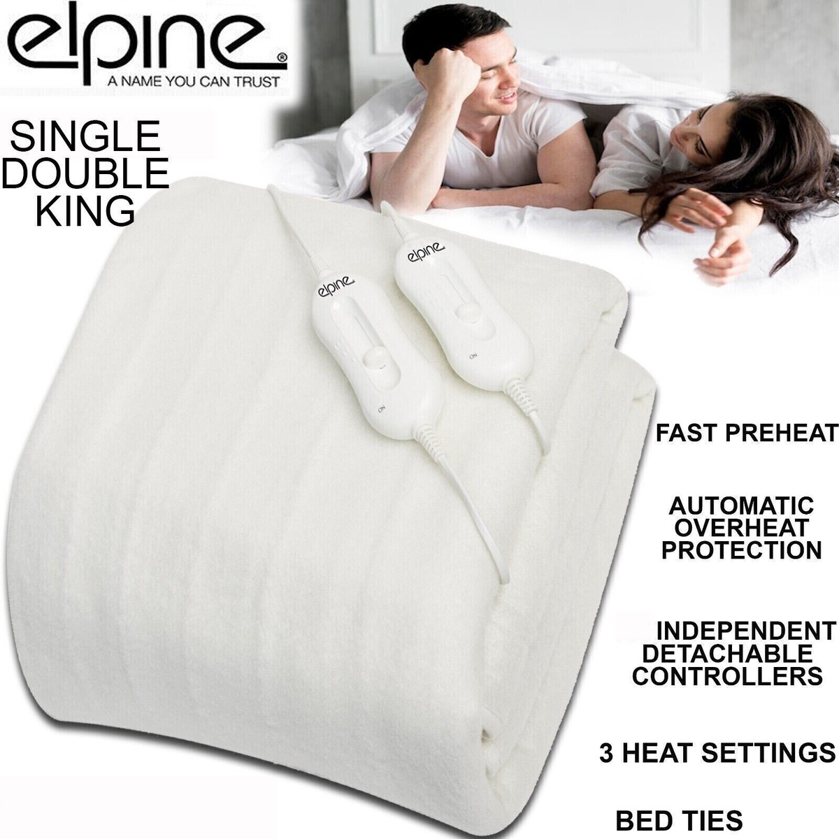 Electric Heated Under Blanket Thermal Super Cosy Fast Heat Dual Bed Warm  Winter | eBay