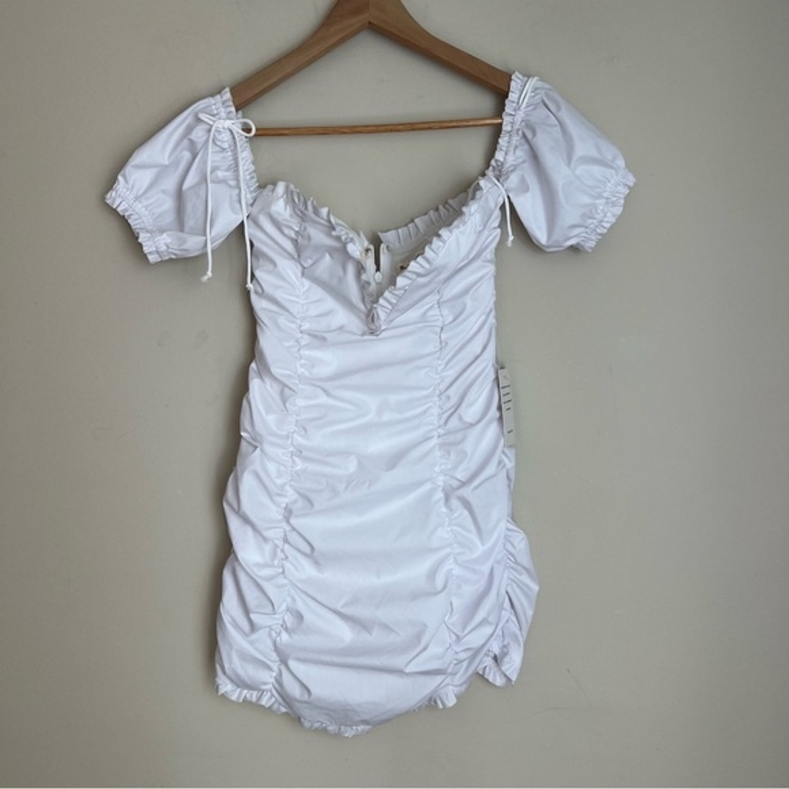 for love and lemons jackson shirred mini dress