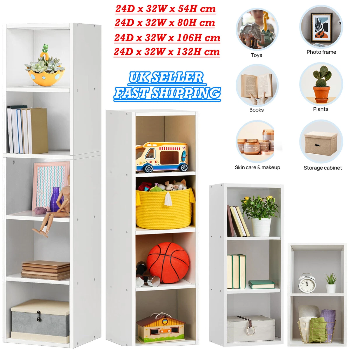 White bookshelf discount for kids