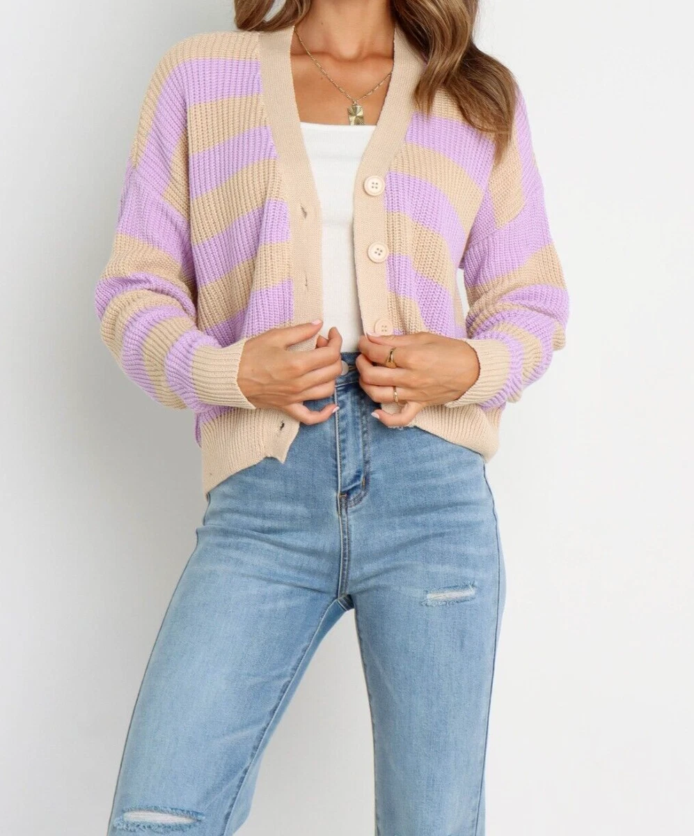 Petal and Pup Women s Frosting Long Sleeve Cardigan Lilac XS S