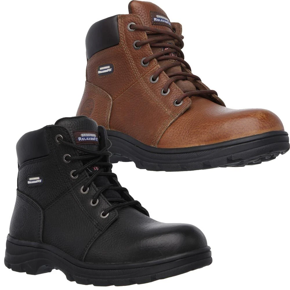 Steel toe memory foam work boots clearance