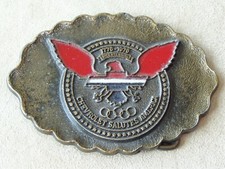 CHEVROLET SALUTES AMERICA 1976 Bicentennial Brass Plated Belt Buckle R J ROBERTS