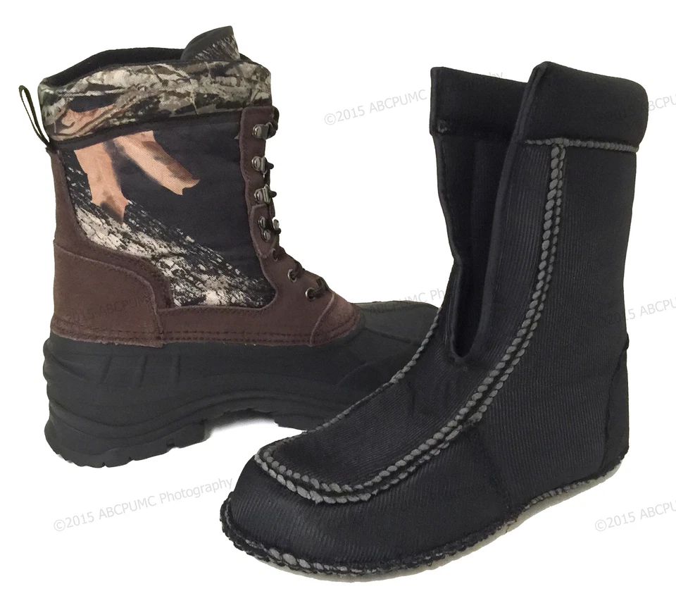 New Men's Winter Snow Boots Camouflage 10" Leather Waterproof Insulated Hunting - Image 4 of 4