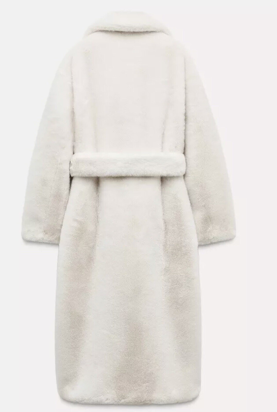 ALTRA CAPPOTTO PELLICCIA SINTETICA CON CINTURA ZARA COLLEZIONE ZW ECRU NUOVO FW24 25 TAGLIA S R. 4360 249