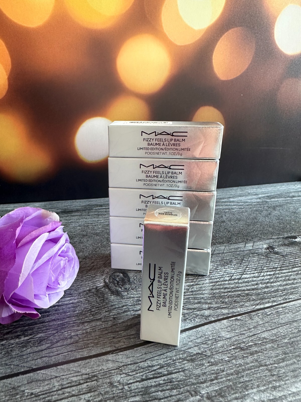 🔥BN MAC FIZZY FEELS LIP BALM TASTE FOR BUBBLES HOLIDAY 2023 Limited