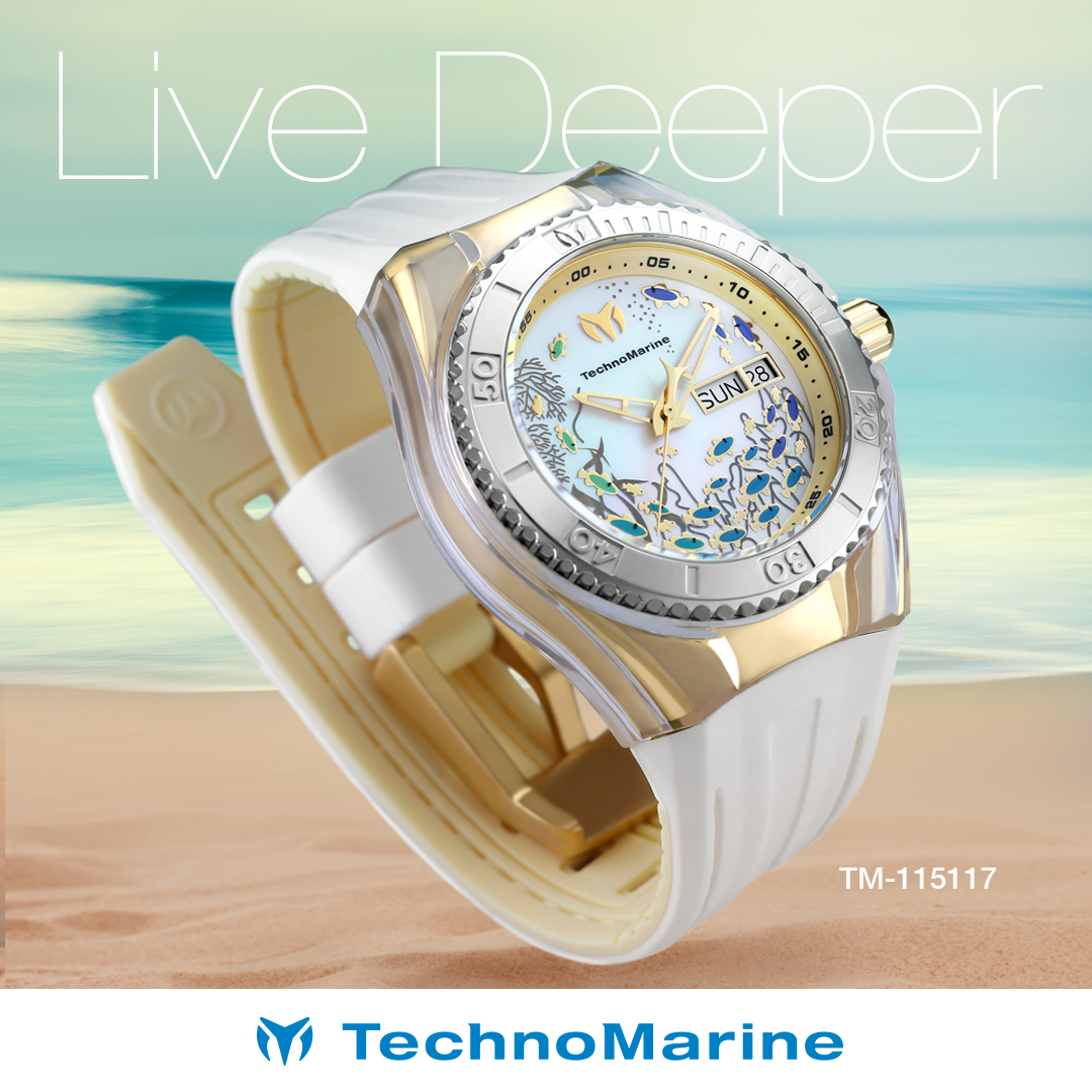 TechnoMarine Cruise Original TM-115311 White Gold 40mm Watch NWT Box TechnoMarine White Wristwatches for sale | eBay main image 4