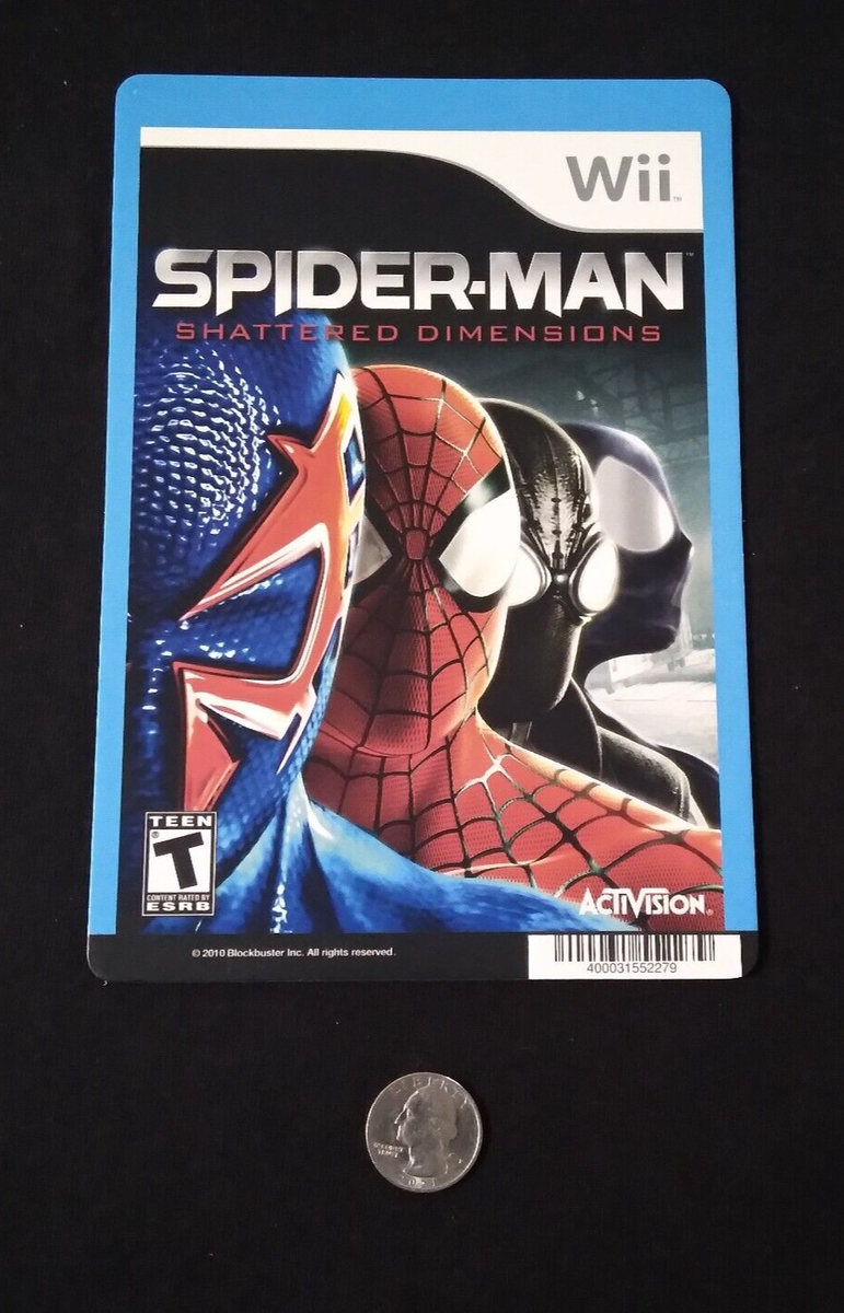 Spider-Man Shattered Dimension Wii Video Movie Backer Card MINI