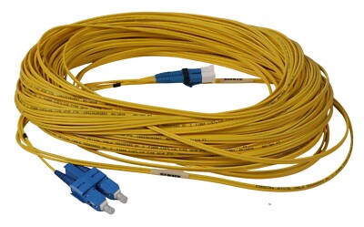 Singlemode LC/UPC to SC/UPC, Fiber Patch Cord, 1.6 mm Duplex, Plenum, FT105, NEW
