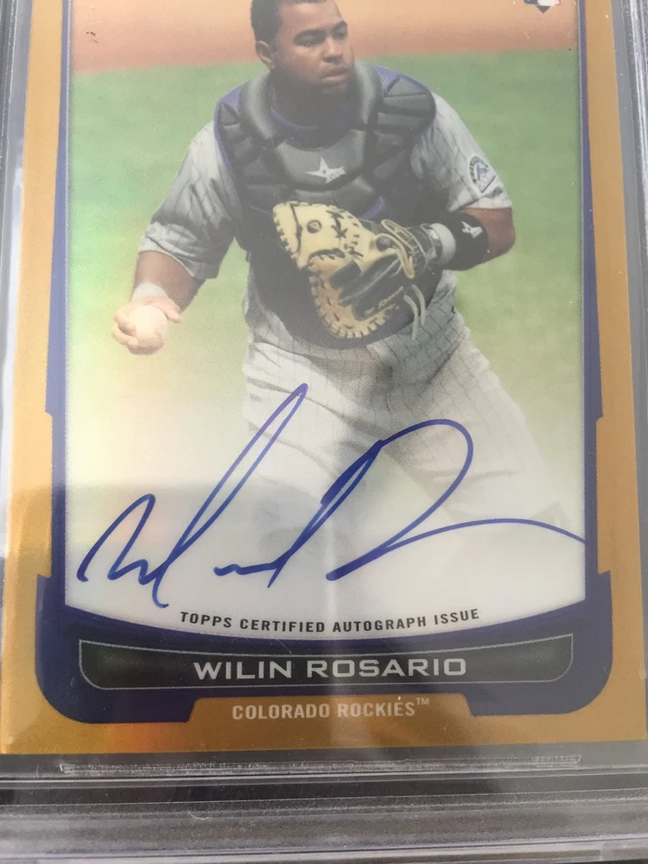 2012 BOWMAN ХРОМ ЗОЛОТО REF AUTO #9/50 - WILIN ROSARIO RC - BGS 9,5/10 + 3 дополнения - Изображение 3 из 4