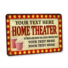 Personalized Home Theater Sign Movie Theater Decor Room Cinema 108122002111