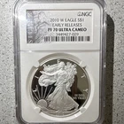 2010-W PF70 Ultra Cameo Proof American Silver Eagle 1 oz .999 NGC 3449427-029